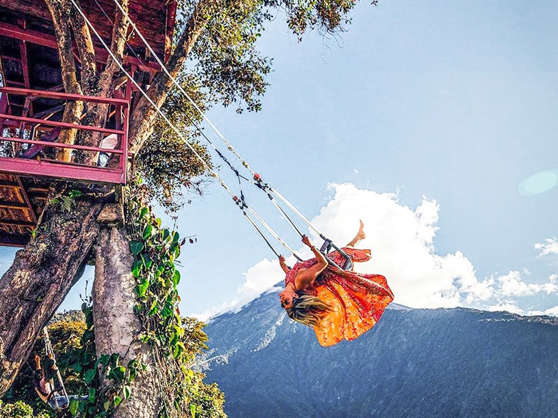 The Swing at the End of the World in Baños - Ecuador Hop