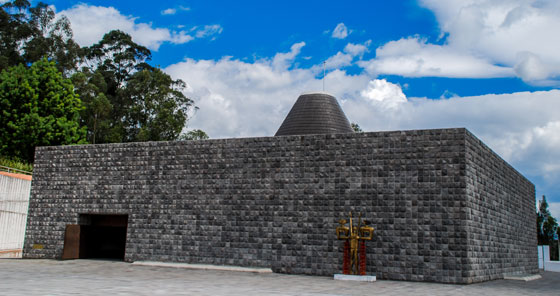 Building of Guayasamín Museum in Quito, Ecuador