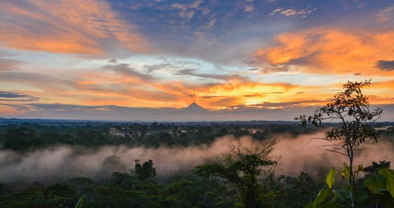 Sunrise over Sangay National Park in Ecuador